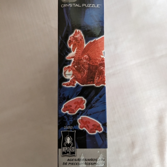 Original 3D crystal puzzle Red Dragon Bepuzzled complete 2018 - Picture 5 of 6